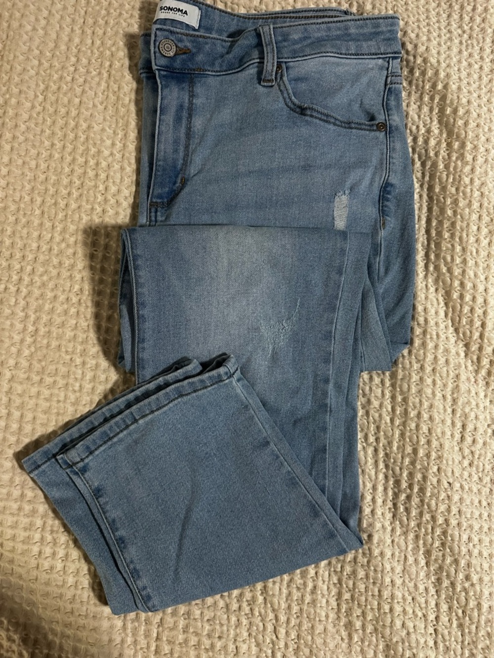 Sonoma Light Blue Women’s Straight Leg Stretch Jeans